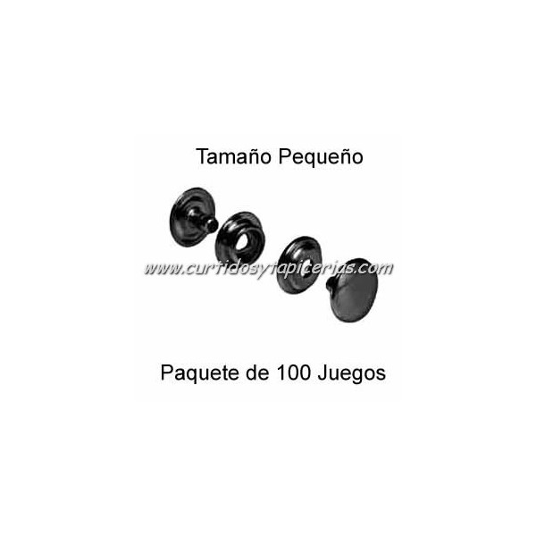 Broche Automatico (o de presion) Ref. 8020 Pavonado (pack 100 Juegos)