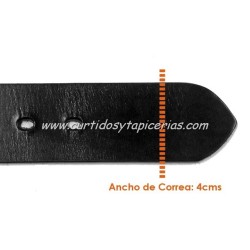Cinturón de Cuero en 4cm de ancho (Color Negro)