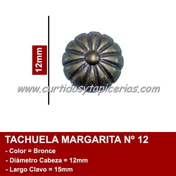 Tachuela Margarita color Bronce Nº 12