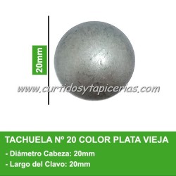 Tachuela Color Plata Vieja Nº 20