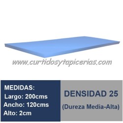 Plancha Espuma Med. 200x120x2cm D-25