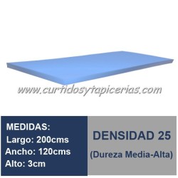 plancha goma espuma 3 cm de grosor densidad 25 kg