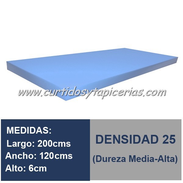 Plancha Espuma Med. 200x120x6cm D-25