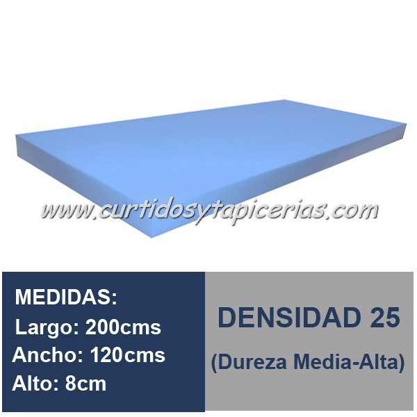 Plancha Espuma Med. 200x120x8cm D-25
