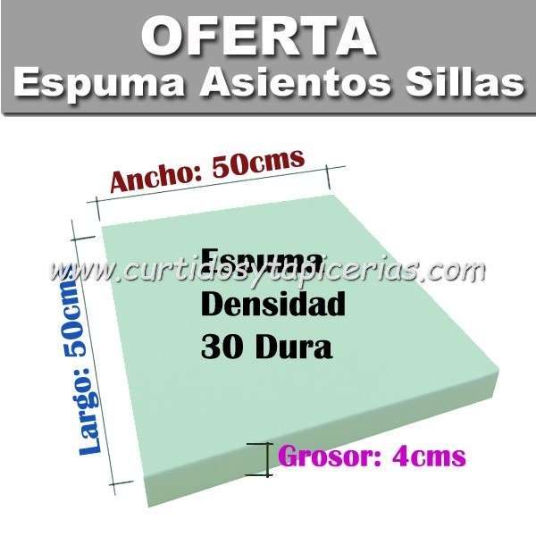 Goma espuma 4cm - Especial Asiento Silla